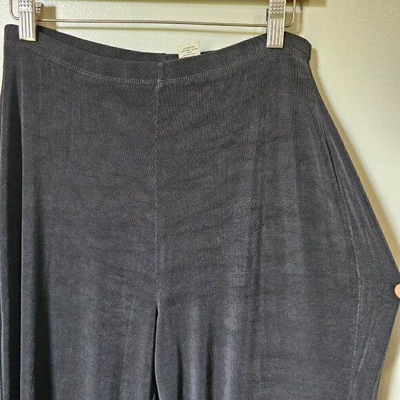 EUC VINTAGE LINDEN HILL BLACK SLINKY SOFT STRAIGHT PANTS SIZE M - Picture 8 of 16